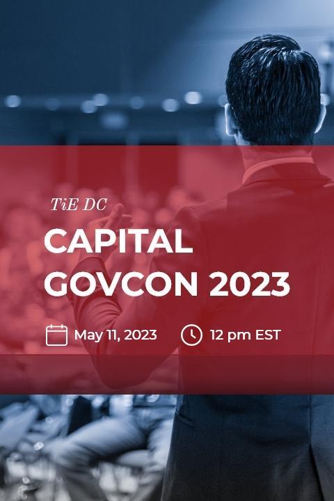 TiE DC Capital GOVCON 2023 banner image for mobile devices.