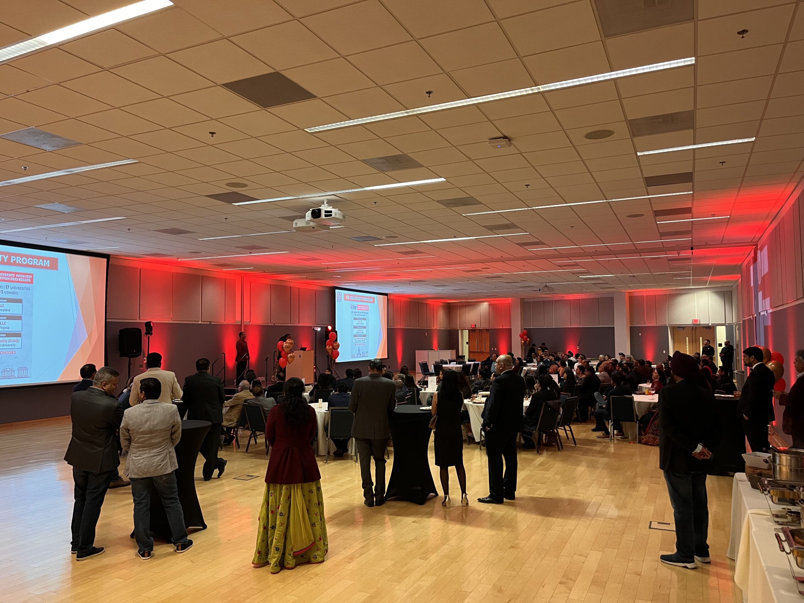 A view of the conference room with delegates at the TiE DC 2022 Holiday Party.