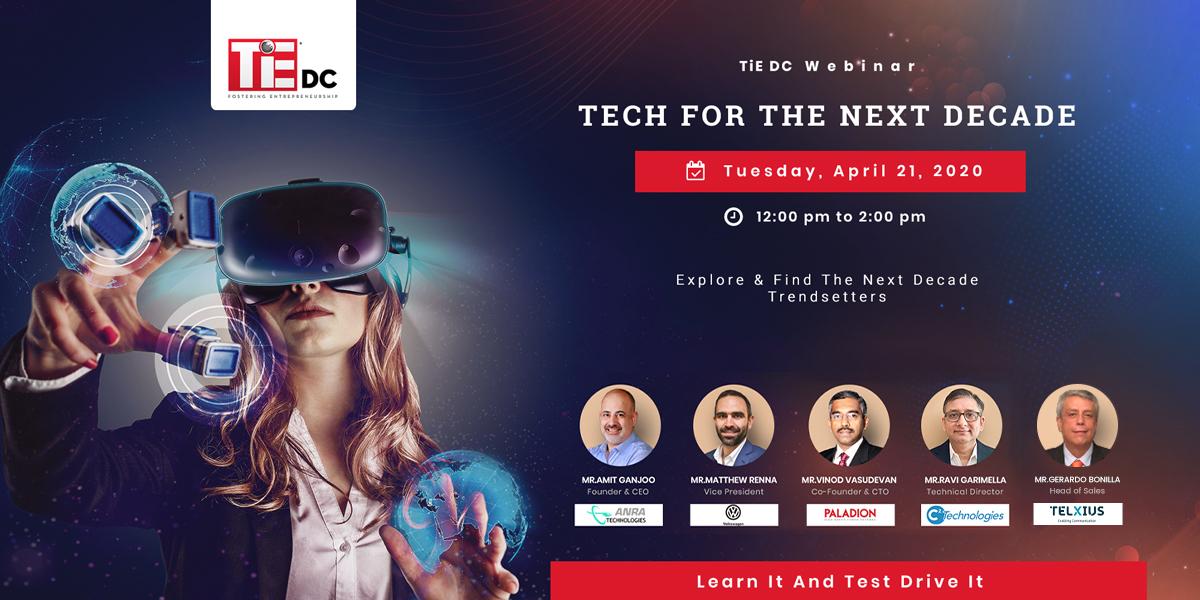 Invite banner of the TiE DC Webinar on 