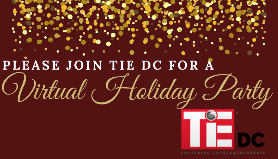 The invite to join the TiE DC Virtual Holiday Party.