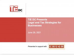 The cover image of TiE DC Program: Legal and Tax Strategies for Businesses.